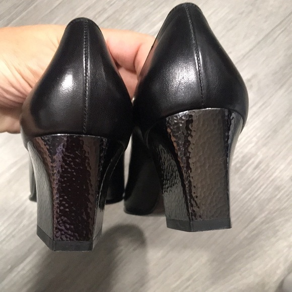 Salvatore Ferragamo Square Toe Block Heel Pumps - Picture 5 of 10